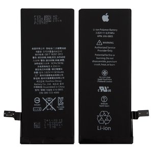 Акумулятор для iPhone 6, Li Polymer, 3,82 B, 1810 мАг, Original PRC , original IC, #616 0805 616 0809