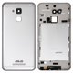 Задня панель корпуса для Asus Zenfone 3 Max (ZC520TL) 5,2", біла, з боковою кнопкою
