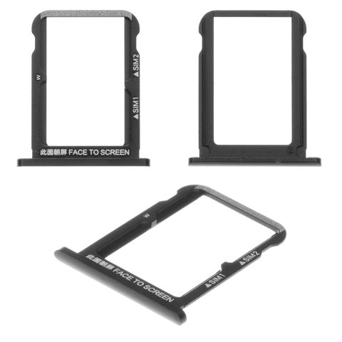 Тримач SIM карти для Xiaomi Mi 6X, Mi A2, чорний, M1804D2SG, M1804D2SI