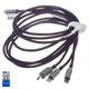 USB кабель Hoco U17, USB тип-C, USB тип-A, micro-USB тип-B, Lightning, 150 см, 2,4 А, синій, Г-подібний, в нейлоновому обплетенні, 3 в 1