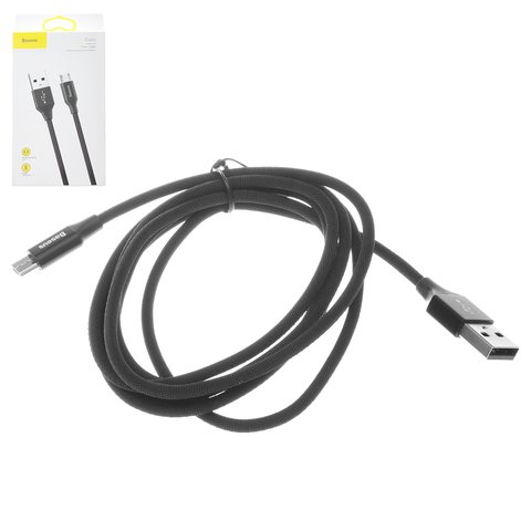 USB кабель Baseus Yiven, USB тип A, micro USB тип B, 150 см, 2 A, чорний, #CAMYW B01