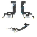 Шлейф для iPhone XR, конектора зарядки, білий, з мікрофоном, Original (PRC)
