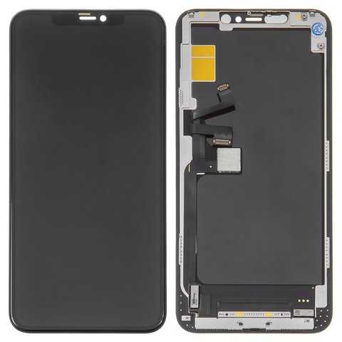 Дисплей для iPhone 11 Pro Max, черный, с рамкой, High Copy, OLED , OEM soft
