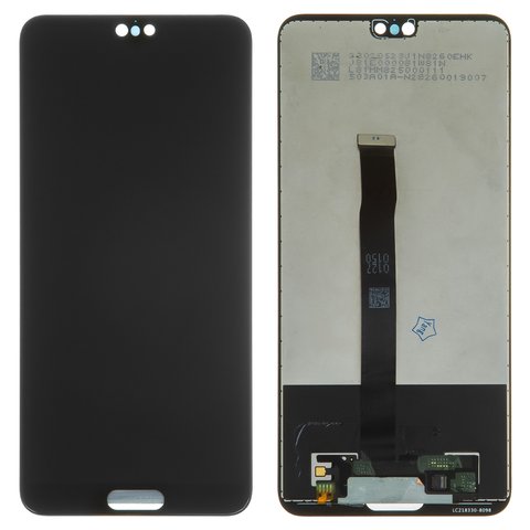 Дисплей для Huawei P20, чорний, без рамки, Оригінал переклеєне скло , EML L29 EML L09