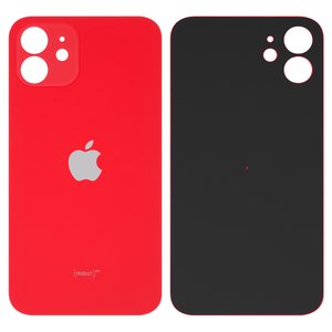 Задняя панель корпуса для iPhone 12, красная, не нужно снимать стекло камеры, Copy, big hole