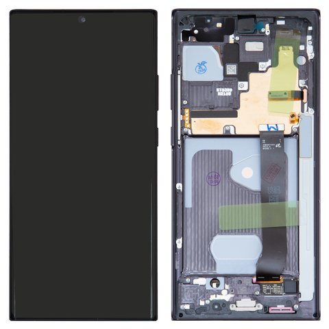 Дисплей для Samsung N985F Galaxy Note 20 Ultra, N986B Galaxy Note 20 Ultra 5G, чорний, з рамкою, Original, сервісне опаковання, #GH82 23511A GH82 23622A