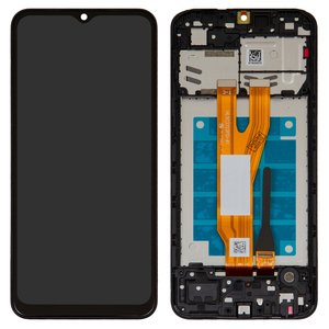 Дисплей для Samsung A032 Galaxy A03 Core, черный, с рамкой, Original PRC 