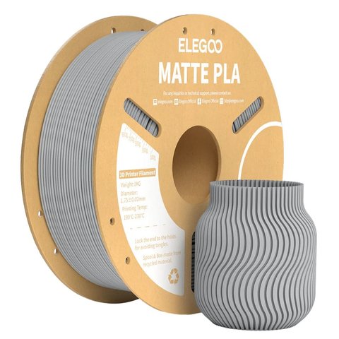 Філамент ELEGOO PLA MATTE, сланцево сірий slate gray , 1 кг