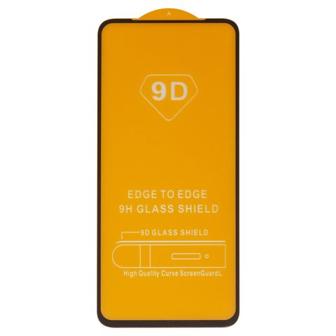 Захисне скло для Samsung A115 Galaxy A11, M115 Galaxy M11, сумісне з чохлом, Full Glue, без упаковки , чорний, шар клею нанесений по всій поверхні