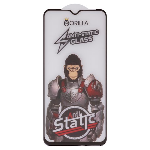 Захисне скло для Samsung A022F Galaxy A02, A025F DS Galaxy A02s, A032 Galaxy A03 Core, A037 Galaxy A03s, A125F Galaxy A12, A207 Galaxy A20s, M025 Galaxy M02s, M127 Galaxy M12, сумісне з чохлом, Full Glue, Anti Static, чорний, шар клею нанесений по всій поверхні, gorilla