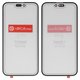 Стекло корпуса G+OCA PRO для iPhone 16 Plus, с OCA-пленкой, черное