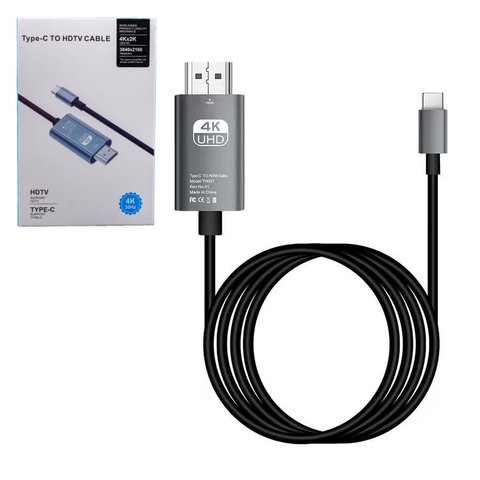 Адаптер Type C HDMI 1.8m, 4K, чорний