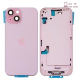 Корпус для iPhone 15, рожевий, з тримачем SIM-карти, з боковими кнопками, Original (PRC), EU version