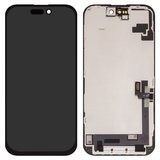 Дисплей для iPhone 16, черный, с рамкой, Copy, без упаковки, (TFT), ZY, IN CELL HD+