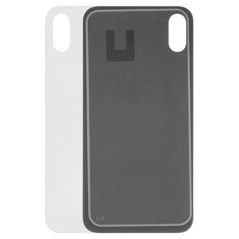 Housing Back Cover compatible with iPhone X, white, need to remove the camera glass, HC, small hole 