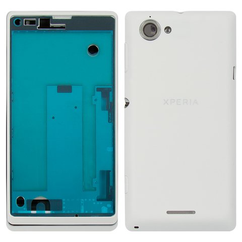 Housing compatible with Sony C2104 S36 Xperia L, C2105 S36h Xperia L, white 