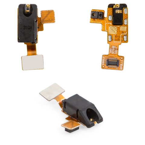 Flat Cable compatible with LG E960 Nexus 4, headphone connector,  with proximity sensor , with components 