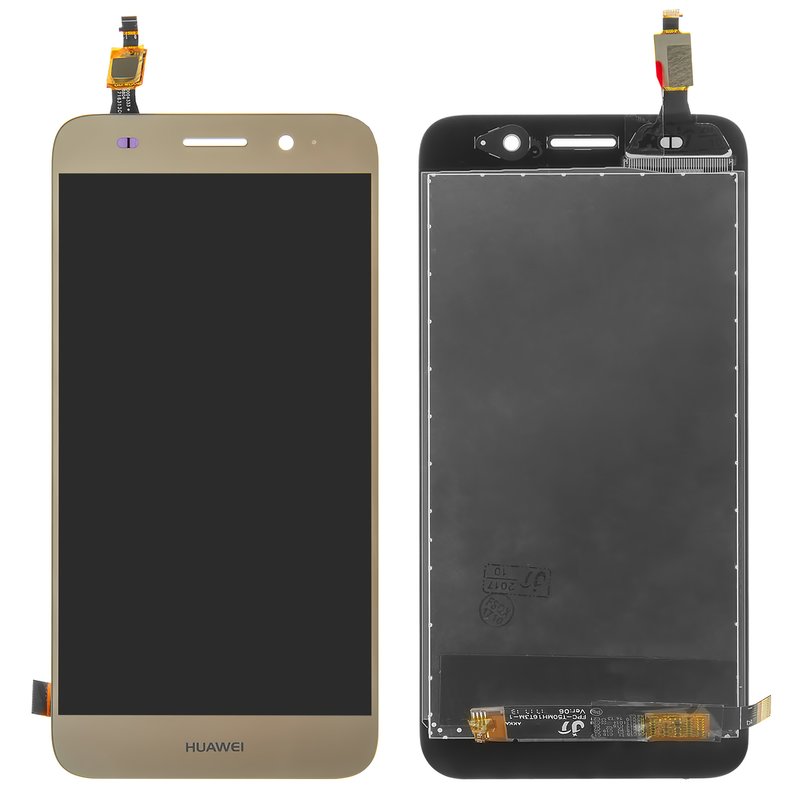 LCD compatible with Huawei Y3 (2017), Y5 lite (2017), (golden, without (PRC), CRO-L22/CRO-L02/CRO-U00) - All Spares