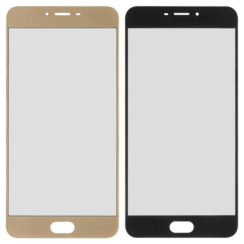 Housing Glass compatible with Meizu M3x, golden 