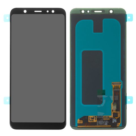 LCD compatible with Samsung A605 Dual Galaxy A6+ 2018 , black, without frame, Original, service pack  #GH97 21878A GH97 21907A