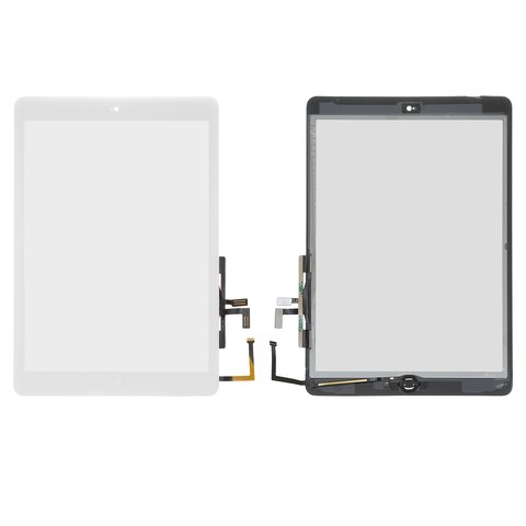 Touchscreen compatible with iPad Air iPad 5 , with HOME button, white, with flat cable 