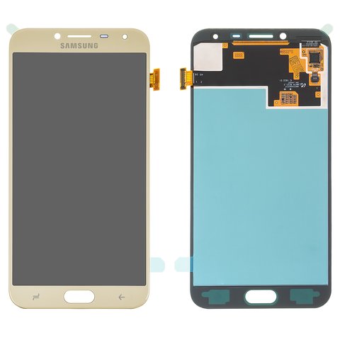 LCD compatible with Samsung J400 Galaxy J4 2018 , golden, without frame, original change glass 