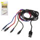 Cable USB Baseus Rapid Series, USB tipo-A, USB tipo C, micro USB tipo-B, Lightning, 120 cm, 3.5 A, negro, #CA1T4-A01