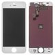 Pantalla LCD puede usarse con Apple iPhone 5S, iPhone SE, blanco, con marco, AAA, con plásticos de cámara y sensor de acercamiento