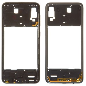 Housing Middle Part compatible with Samsung A305F DS Galaxy A30, black 