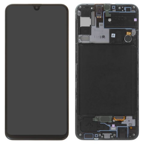 LCD compatible with Samsung A307 Galaxy A30s, black, with frame, Original, service pack  #GH82 21190A GH82 21329A GH82 21385A GH82 21189A