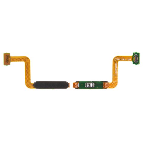 Flat Cable compatible with Samsung M317 Galaxy M31s, M515 Galaxy M51, start button, for fingerprint recognition Touch ID , black 
