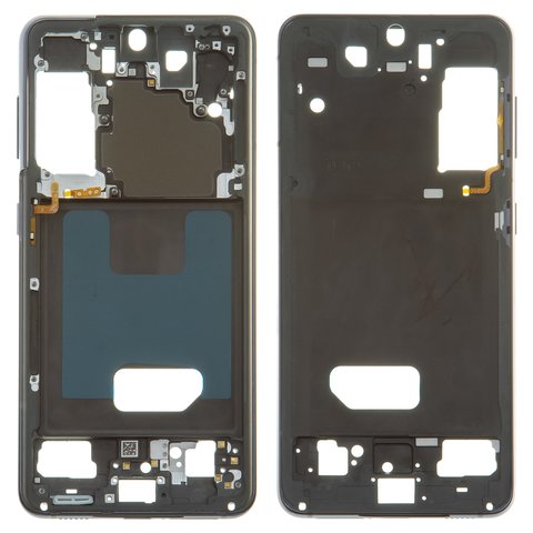 Housing Middle Part compatible with Samsung G991 Galaxy S21 5G, gray, LCD binding frame, phantom gray 