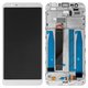 LCD compatible with Meizu M8c, (white, with frame, High Copy, M810H)
