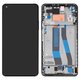 LCD compatible with Xiaomi 11 Lite, 11 Lite 5G, (black, with frame, High Copy, (OLED)) #WM6556Z21-1