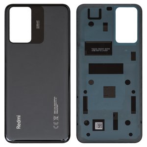 Housing Back Cover compatible with Xiaomi Redmi Note 12S, black, onyx black 