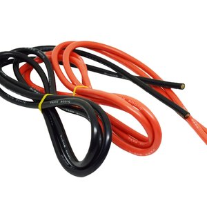 Wire In Silicone Insulation 7AWG, 12 mm², 1 m, black, UL3135 