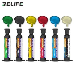 Máscara de soldadura RELIFE RL UVH902R , roja, 10 ml, UV, de secado instantáneo