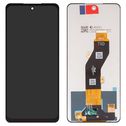 Дисплей для ZTE Blade A75 4G, Blade V60 Design, Nubia V60 Design, черный, без рамки, High Copy, Z2350 