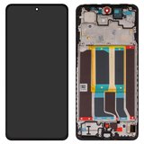LCD compatible with OnePlus Nord CE4, (black, with frame, Original (PRC), CPH2613)