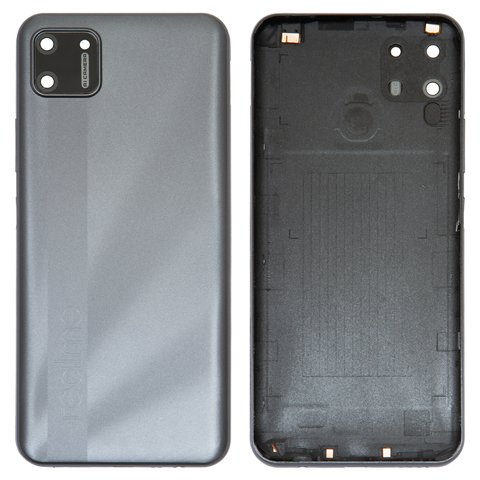 Housing Back Cover compatible with Realme C11, gray, with camera lens 