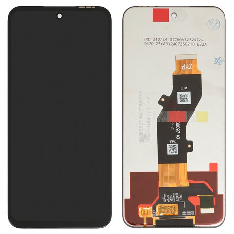LCD compatible with Tecno Pop 9 4G, Spark Go 2025 , Spark Go 1 KL4 , black, without frame, Original PRC , TXDI670QBAPX 23, FPC6715 1 