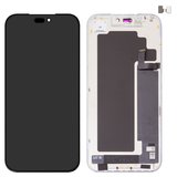 LCD compatible with iPhone 17 Pro Max, (black, with frame, HC, (AMOLED), GX OEM soft, 120Hz)