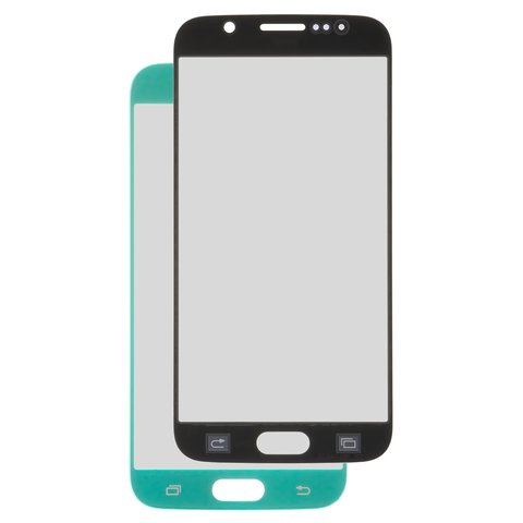 Housing Glass compatible with Samsung G920F Galaxy S6, 2.5D, blue 