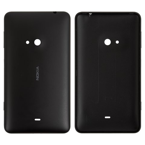 Housing Back Cover compatible with Nokia 625 Lumia, black, with side button 