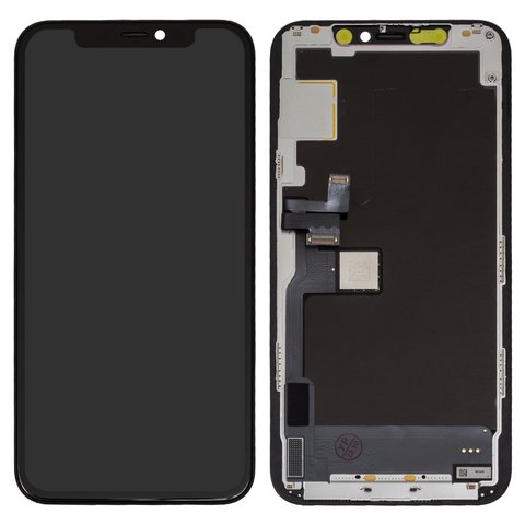 LCD compatible with iPhone 11 Pro, black, with frame, PRC, without IC  #Self welded OEM