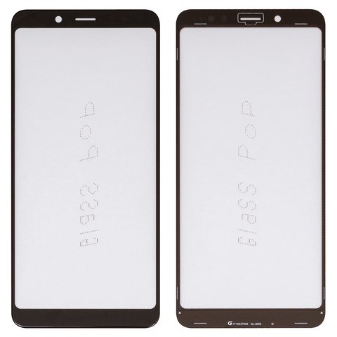 Housing Glass G+OCA PRO compatible with Xiaomi Redmi Note 5, Redmi Note 5 Pro, with OCA film, black 
