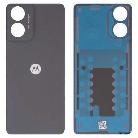 Housing Back Cover compatible with Motorola Moto E14, black, graphite gray 