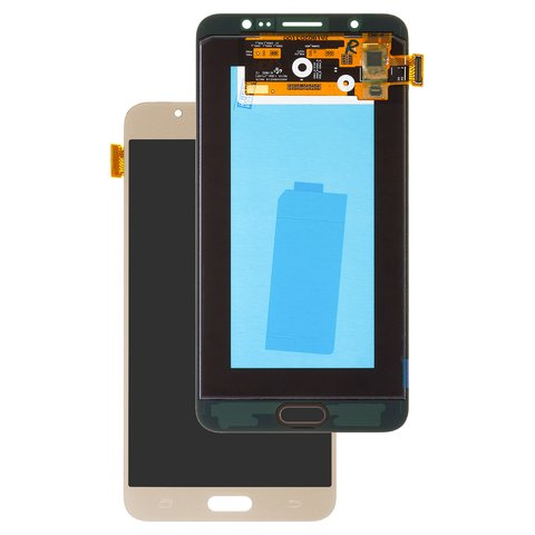 Pantalla LCD puede usarse con Samsung J710 Galaxy J7 2016 , dorado, sin marco, original vidrio reemplazado