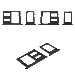 Sujetador de tarjeta SIM puede usarse con Samsung J530F Galaxy J5 2017 , J730F Galaxy J7 2017 , negro, juego de 2 uds., con soporte para MMC, single SIM