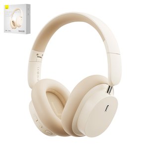 Auriculares Baseus Bowie D05, blanco, beige, inalámbrica, bluetooth 5.3, #NGTD020202